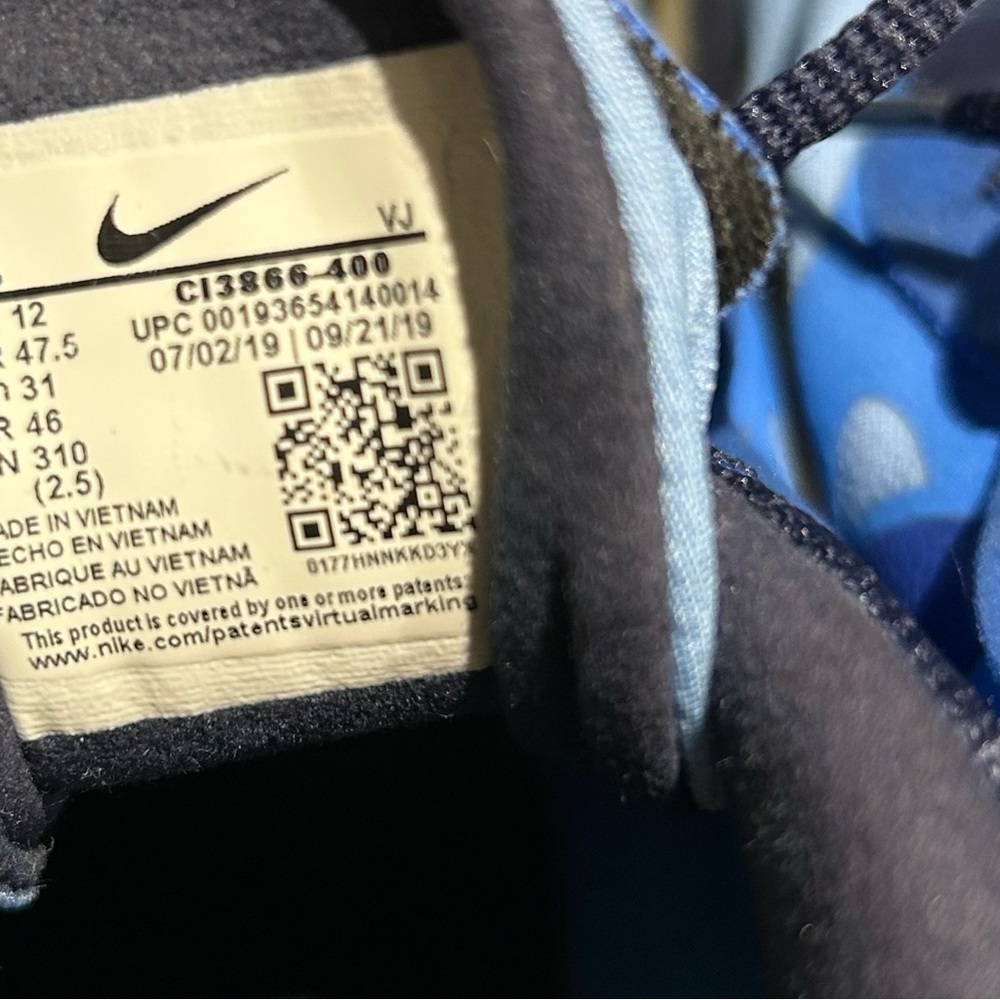 NWOT-Nike Air Max 270 React Blue Men’s 13 Athletic Sneakers - Picture 5 of 12